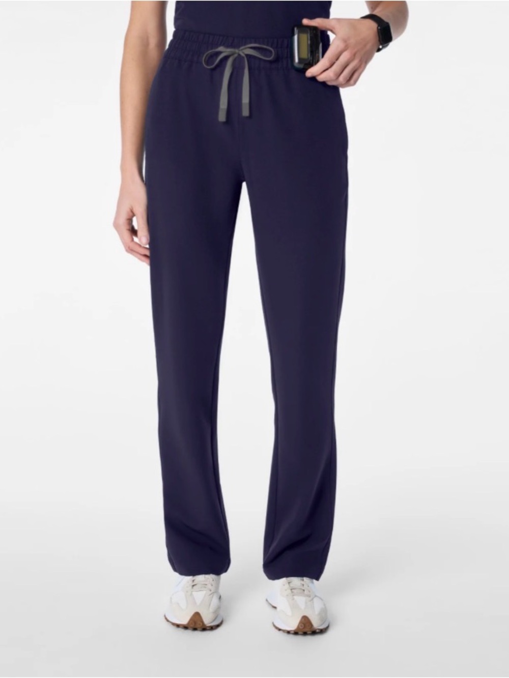 FIGS High Waisted Salida Straight Leg Scrub Pant - Navy